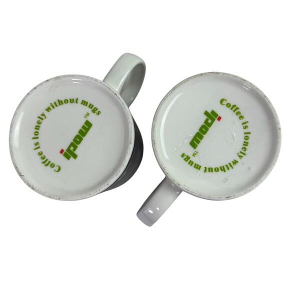 Set 2 Color Changing Heat Sensitive Coffee Tea Mugs Cups Ceramic Black & White - Picture 6 of 7